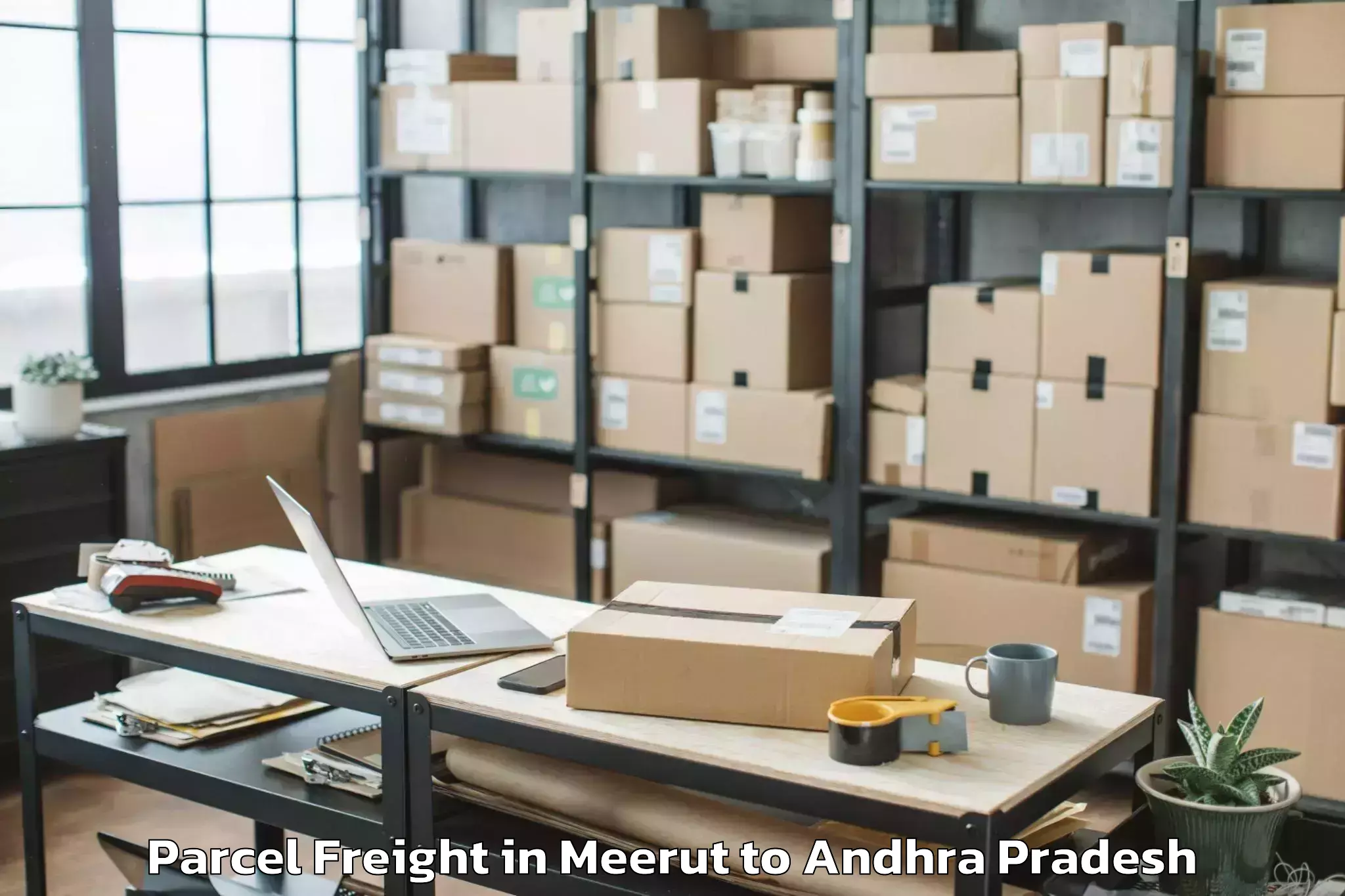 Easy Meerut to Machavaram Parcel Freight Booking